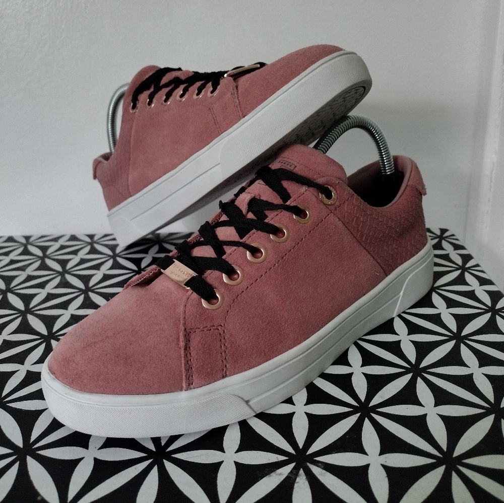 Ted Baker RIWVEN Pink Suede Sneakers